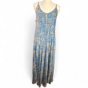 💜 Karma Highway Blue Pattern Tank Maxi Dress (OS)